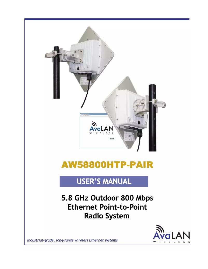 Página nº 1 - Manual de usuario AvaLAN AW58800HTP
