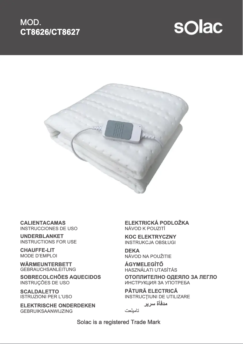 Página 1 del manual Manual de usuario Solac CT8626