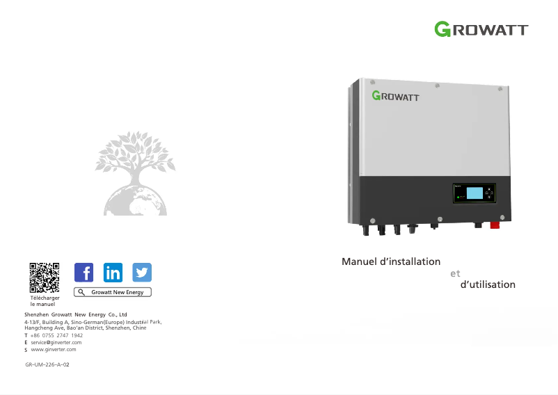 Imagen de la primera página del manual del dispositivo SPH 4000-10000TL3 BH-UP