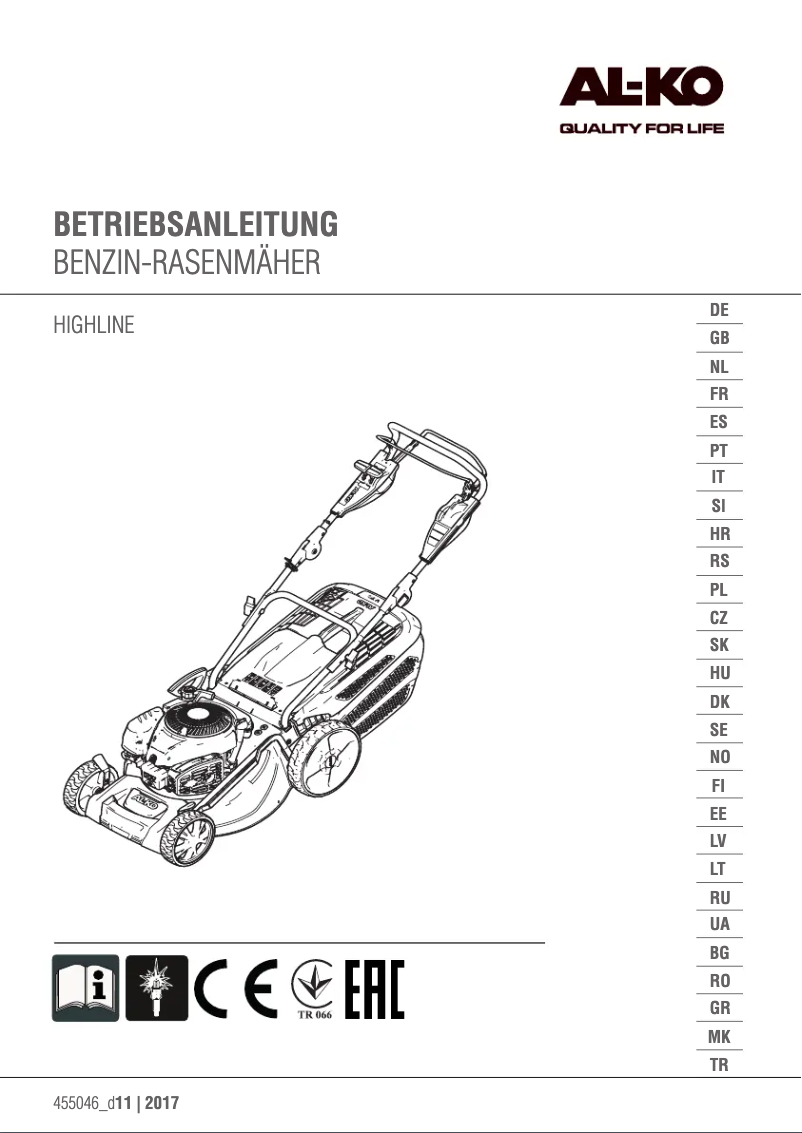Página 1 del manual Manual de usuario AL-KO Premium 470 VS-B