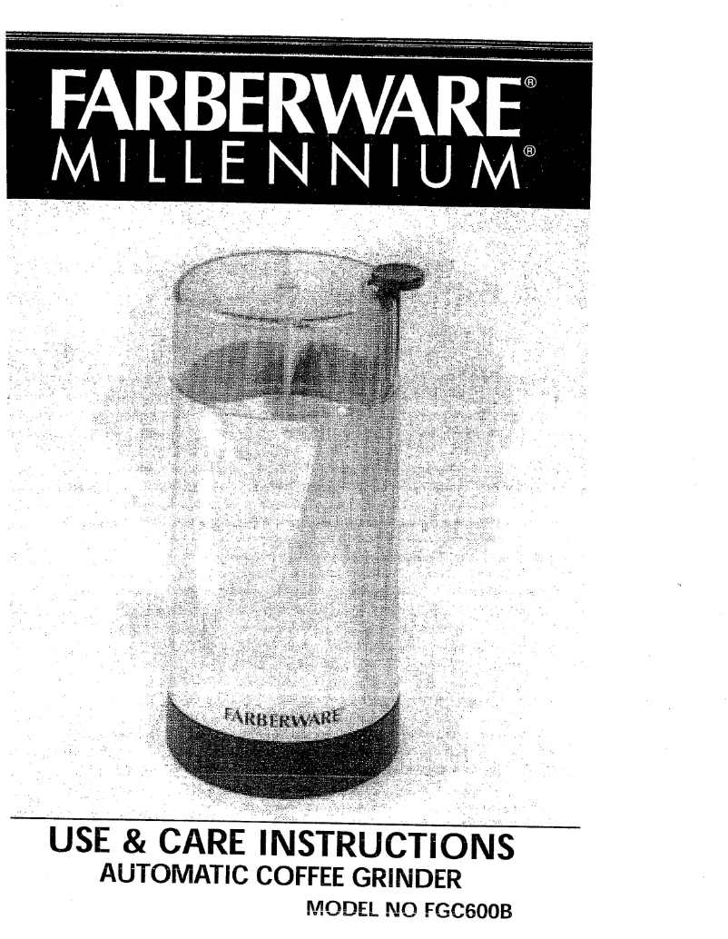 Página 1 del manual Manual de usuario Farberware FGC600