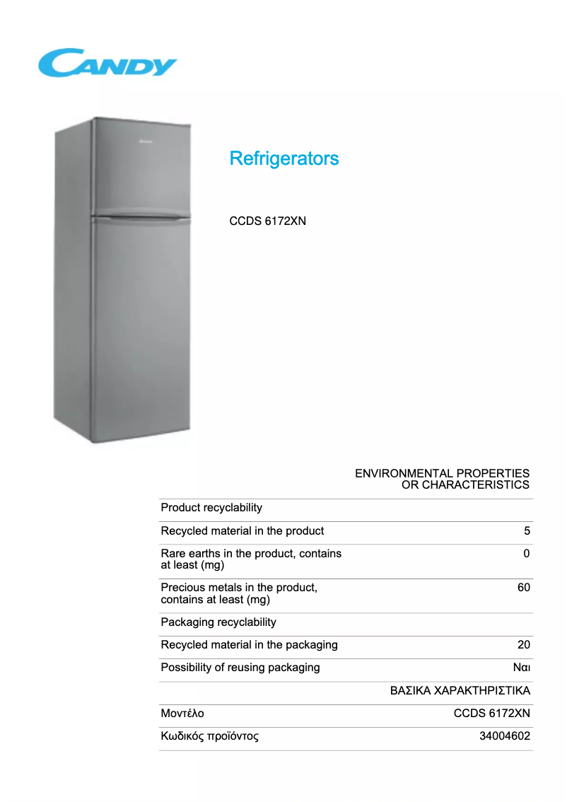 Imagen de la primera página del manual del dispositivo CCDS 6172XN