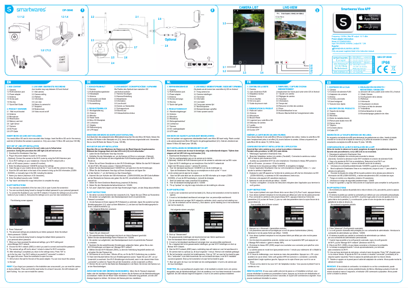 Página 1 del manual Manual de usuario Smartwares View App
