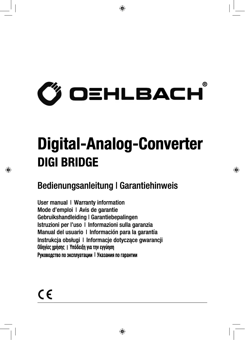 Página nº 1 - Manual de usuario Oehlbach Digi Bridge