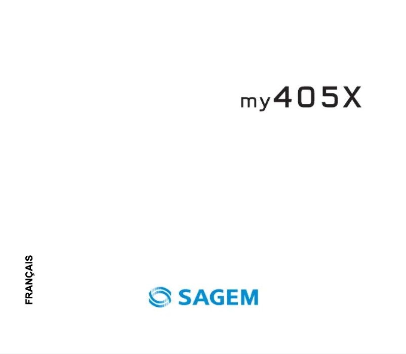 Página 1 del manual Manual de usuario Sagem my405X