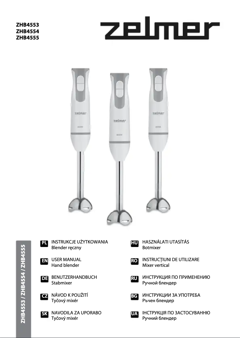 Página 1 del manual Manual de usuario Zelmer ZHB4554S