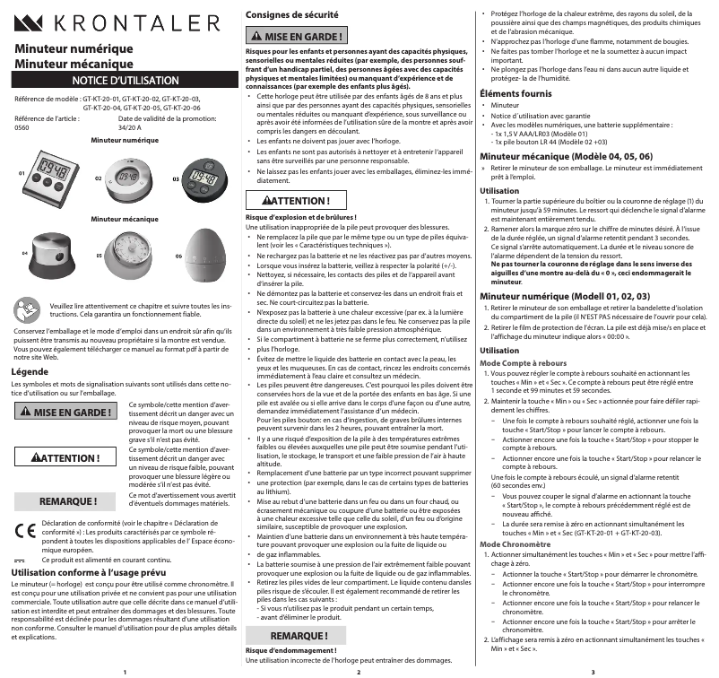 Página 1 del manual Manual de usuario Krontaler KT-20-06