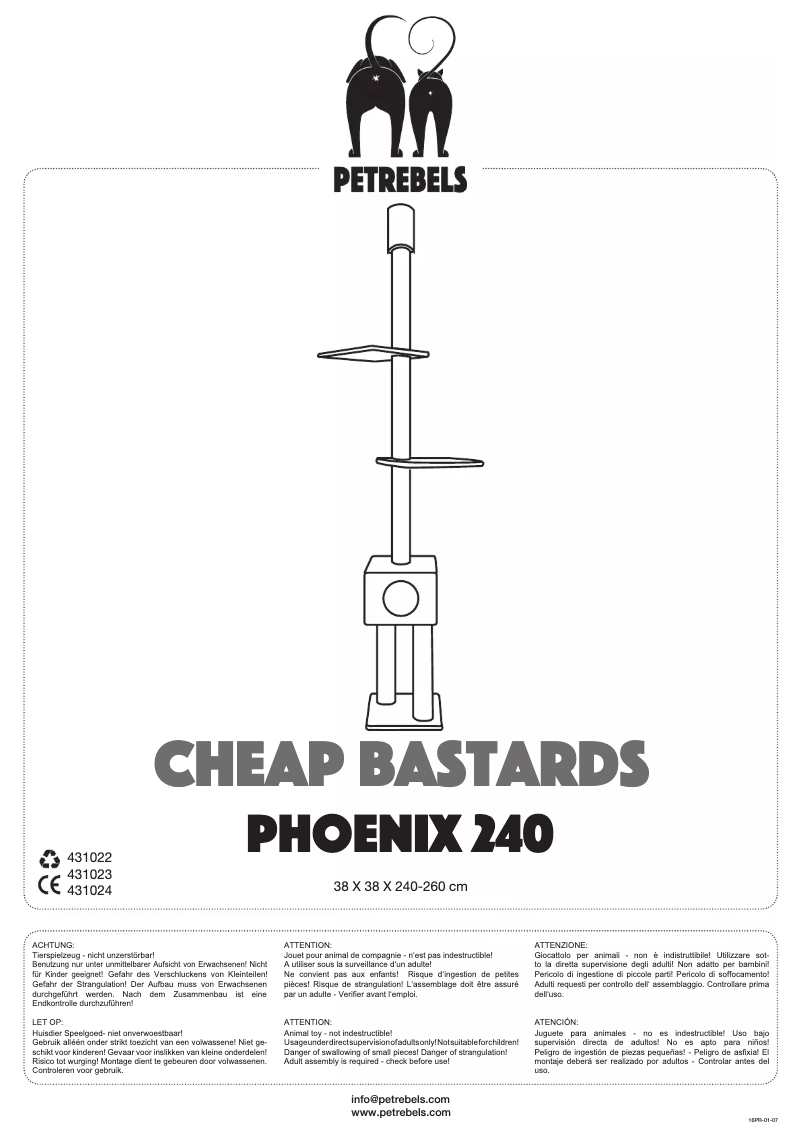 Página 1 del manual Manual de usuario Petrebels Phoenix 240