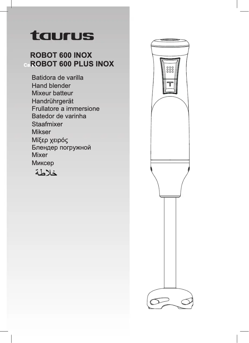 Página 1 del manual Manual de usuario Taurus Robot 600 Inox