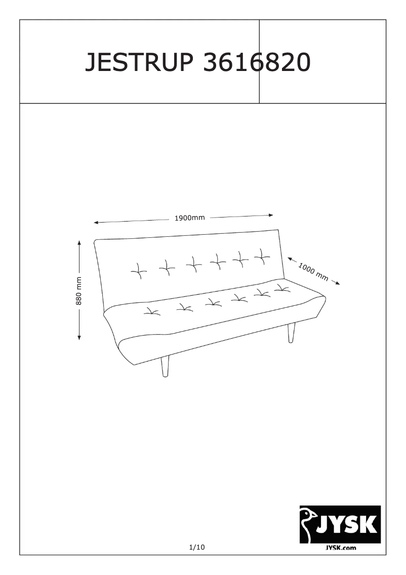 Página nº 1 - Manual de usuario JYSK Jestrum