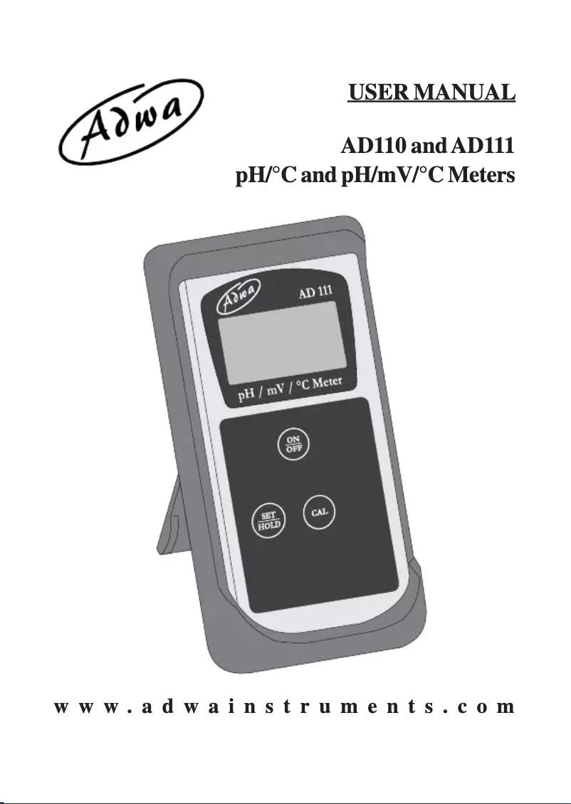 Imagen de la primera página del manual del dispositivo AD111