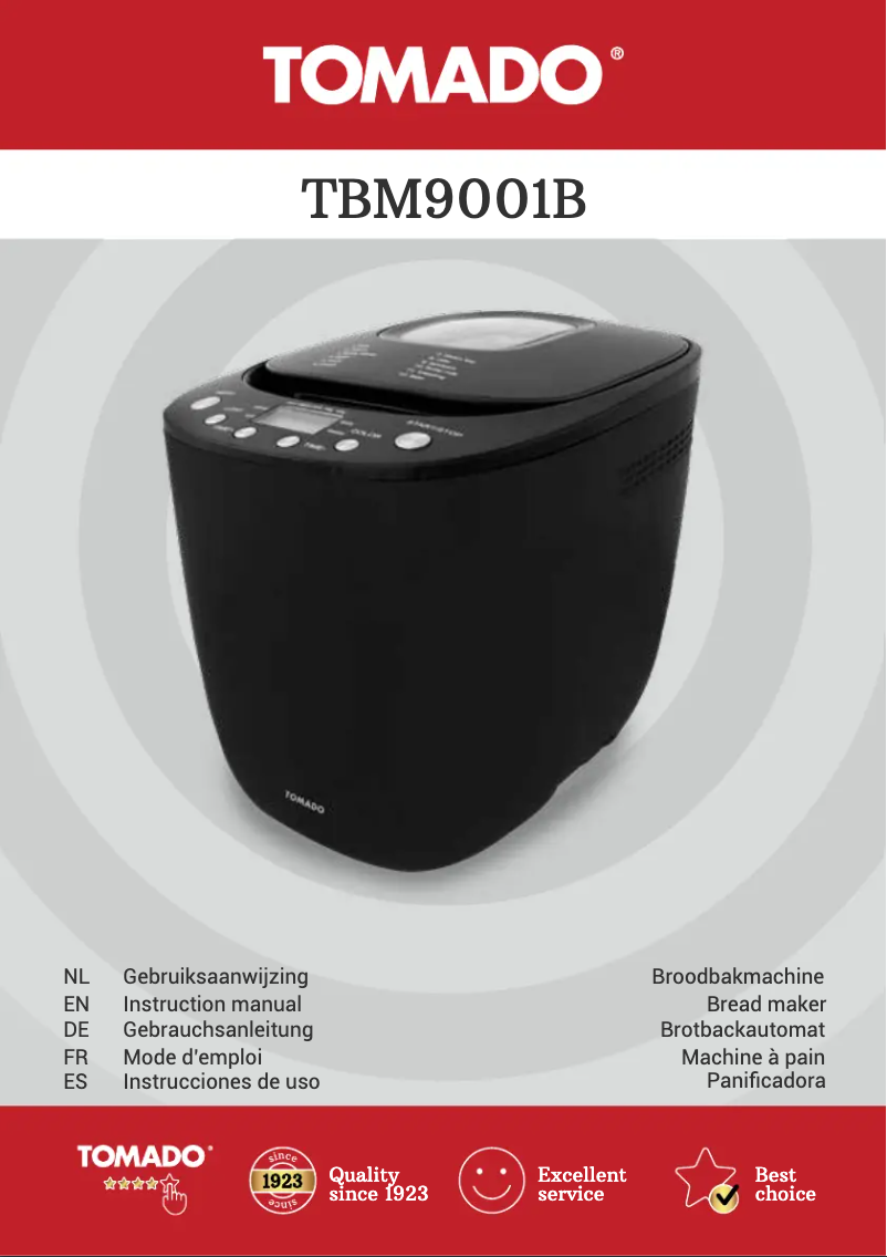 Página nº 1 - Manual de usuario Tomado TBM9001B