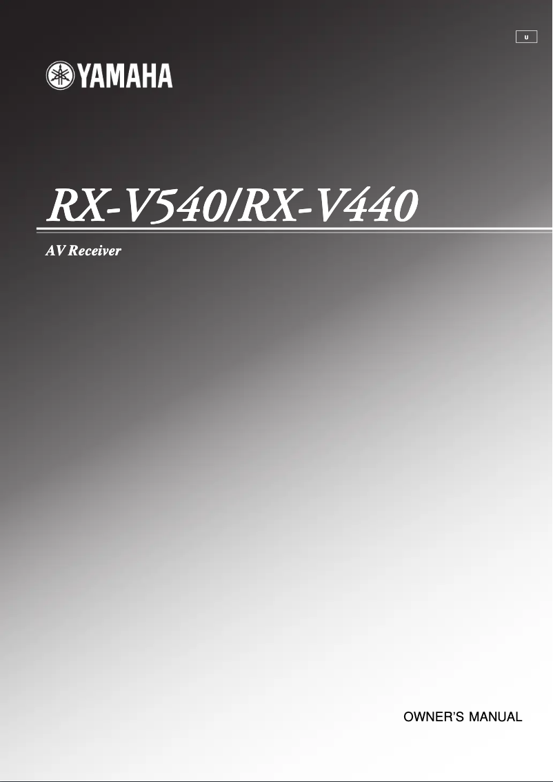 Página 1 del manual Manual de usuario Yamaha RX-V440