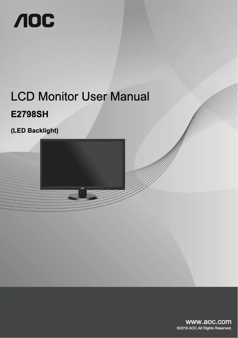 Página 1 del manual Manual de usuario AOC E2798SH