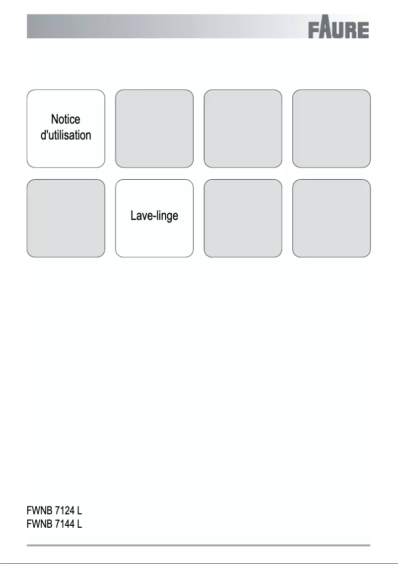 Página 1 del manual Manual de usuario Faure FWNB7124L