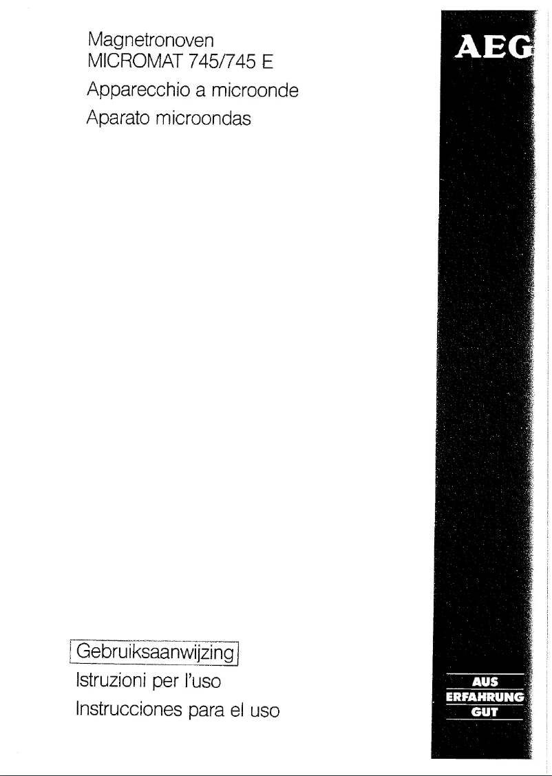 Página 1 del manual Manual de usuario AEG Micromat 745