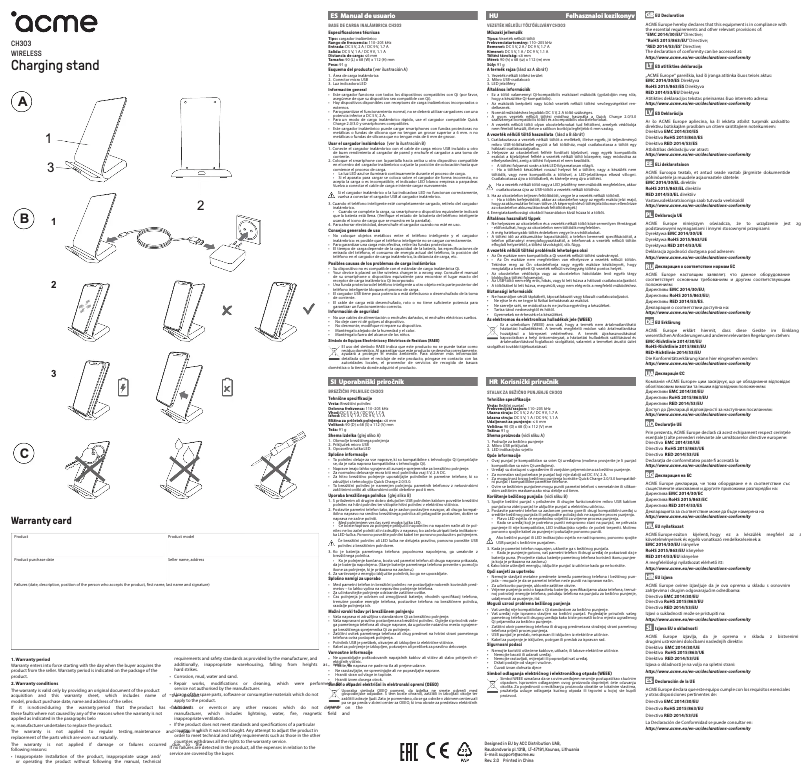 Imagen de la primera página del manual del dispositivo CH303