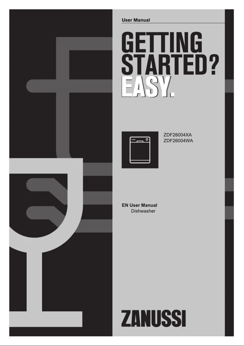 Imagen de la primera página del manual del dispositivo ZDF26004XA