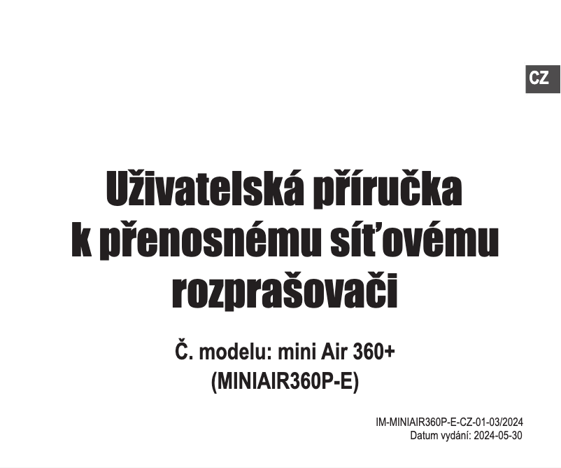Página 1 del manual Manual de usuario Omron Mini Air 360 + MINIAIR360P-E