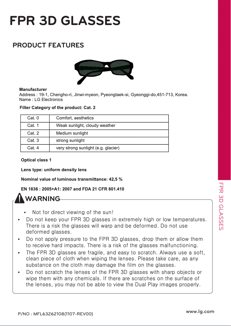 Página nº 1 - Manual de usuario LG AG-F216