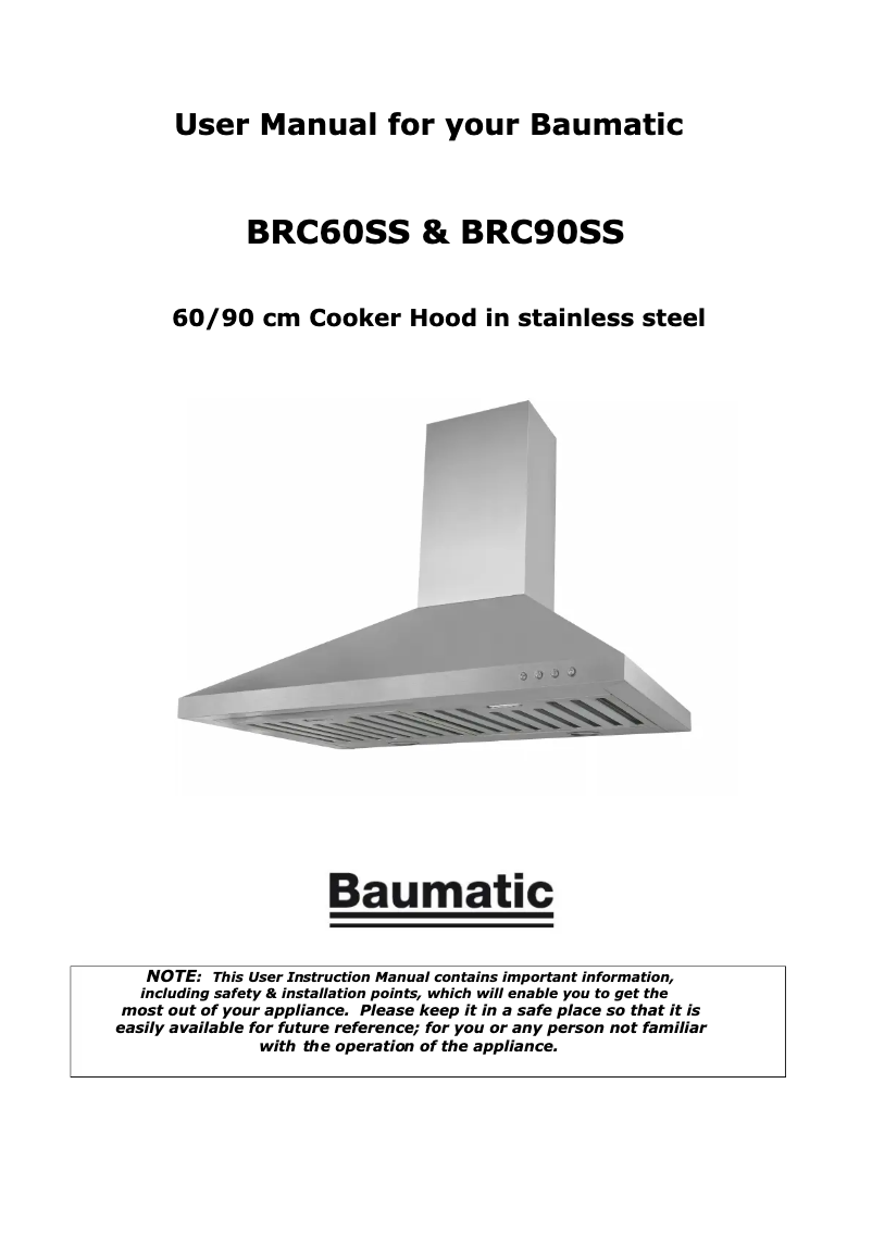 Imagen de la primera página del manual del dispositivo BRC90SS