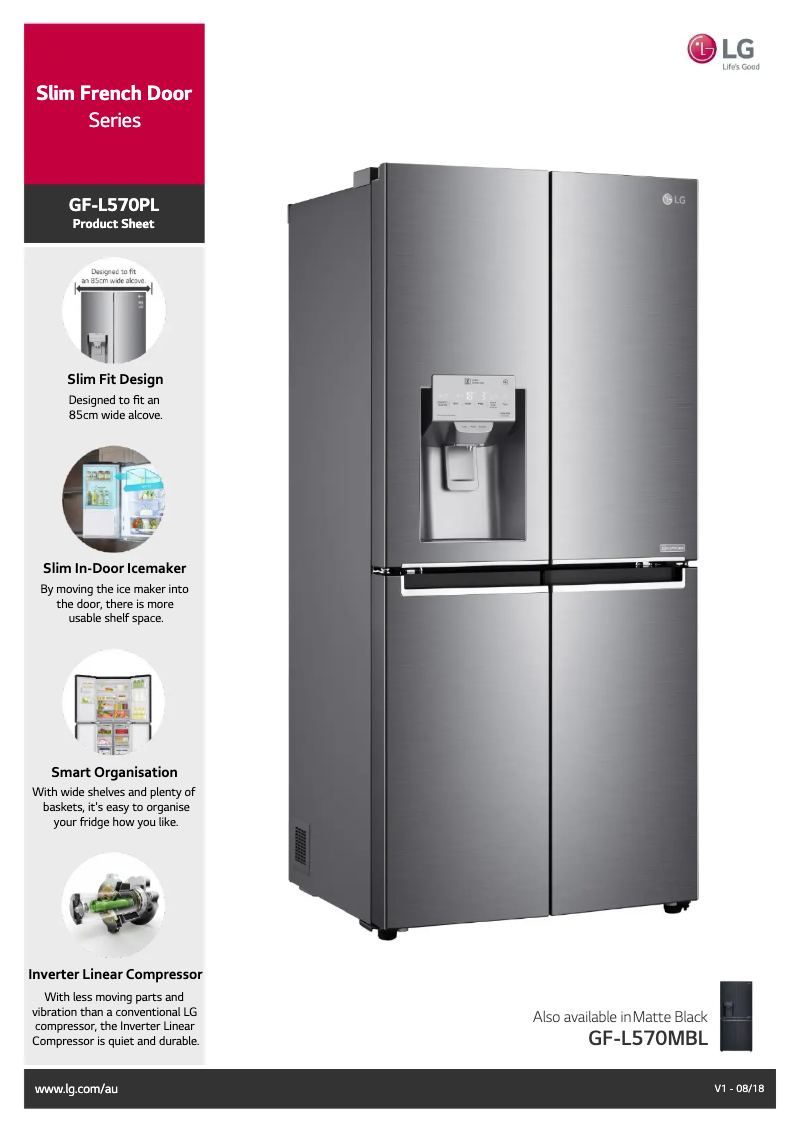 Imagen de la primera página del manual del dispositivo GF-L570PL