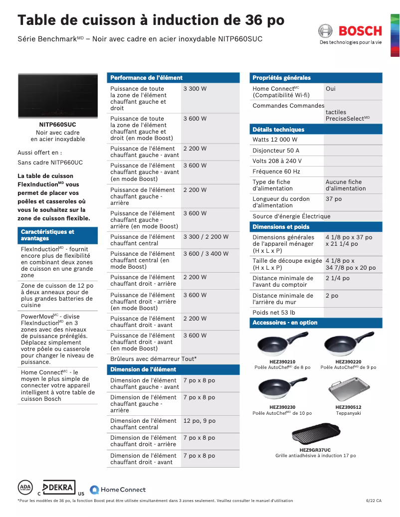 Página nº 1 - Ficha técnica Bosch NITP660SUC