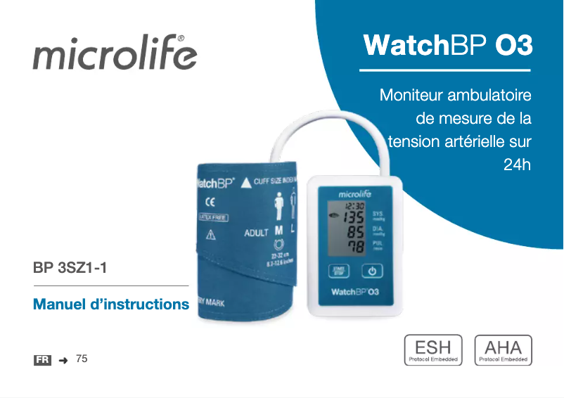 Página 1 del manual Manual de usuario Microlife WatchBP O3