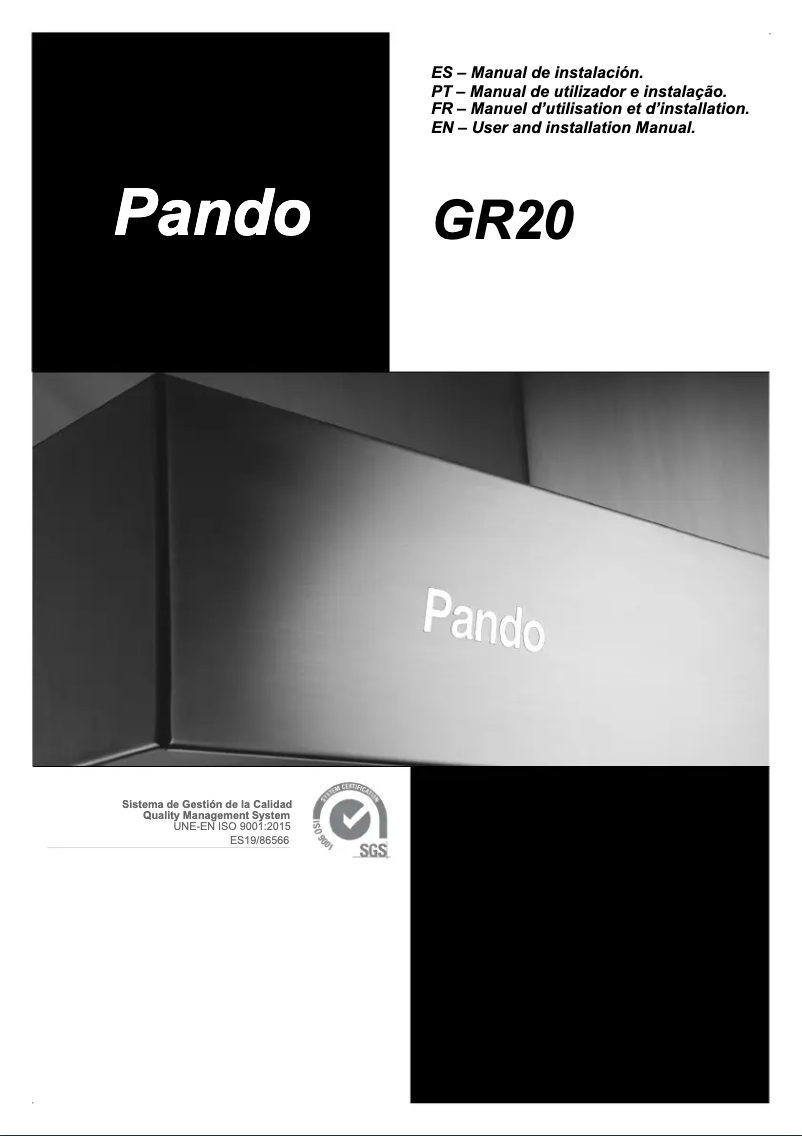 Imagen de la primera página del manual del dispositivo GR20