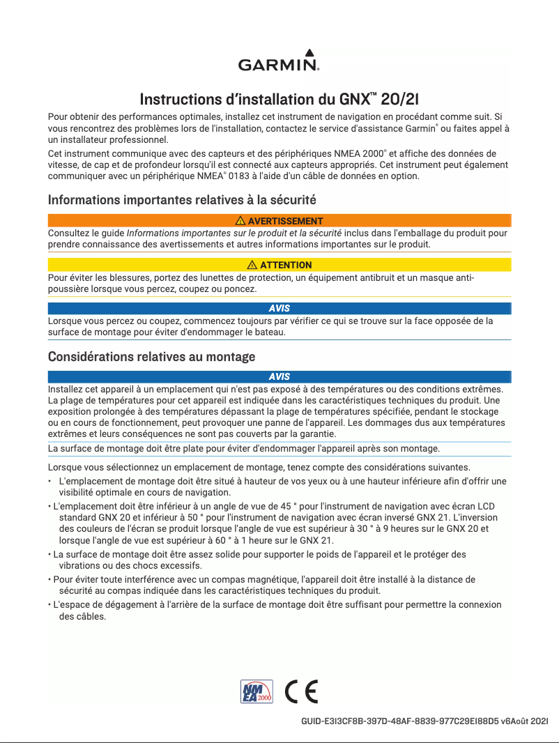 Página nº 1 - Guía de instalación Garmin GNX 21
