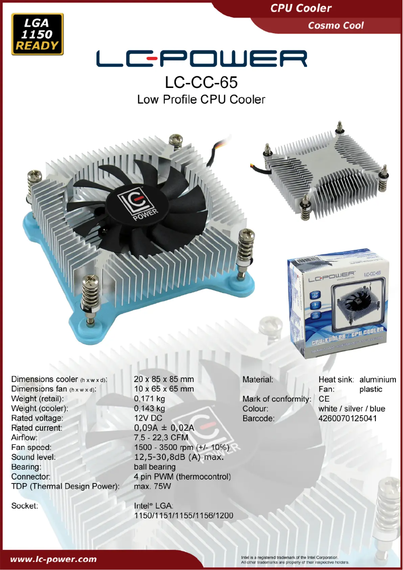 Página nº 1 - Manual de usuario LC-Power LC-CC-65