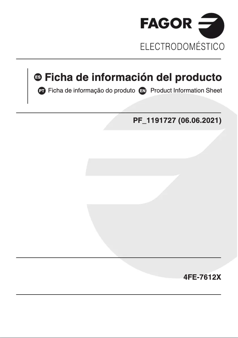 Imagen de la primera página del manual del dispositivo 4FE-7612X