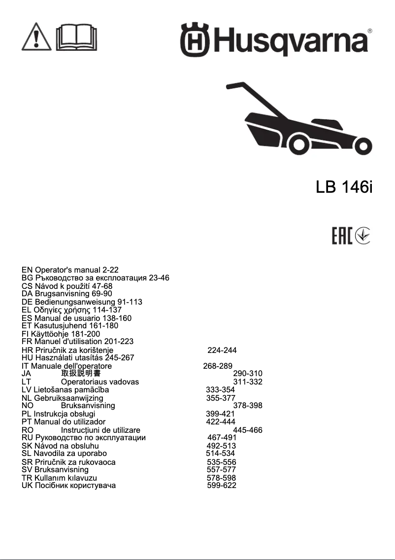 Página nº 1 - Manual de usuario Husqvarna LB 146i