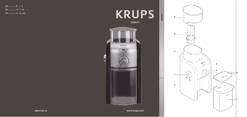 Página 1 del manual Manual de usuario Krups GVX114