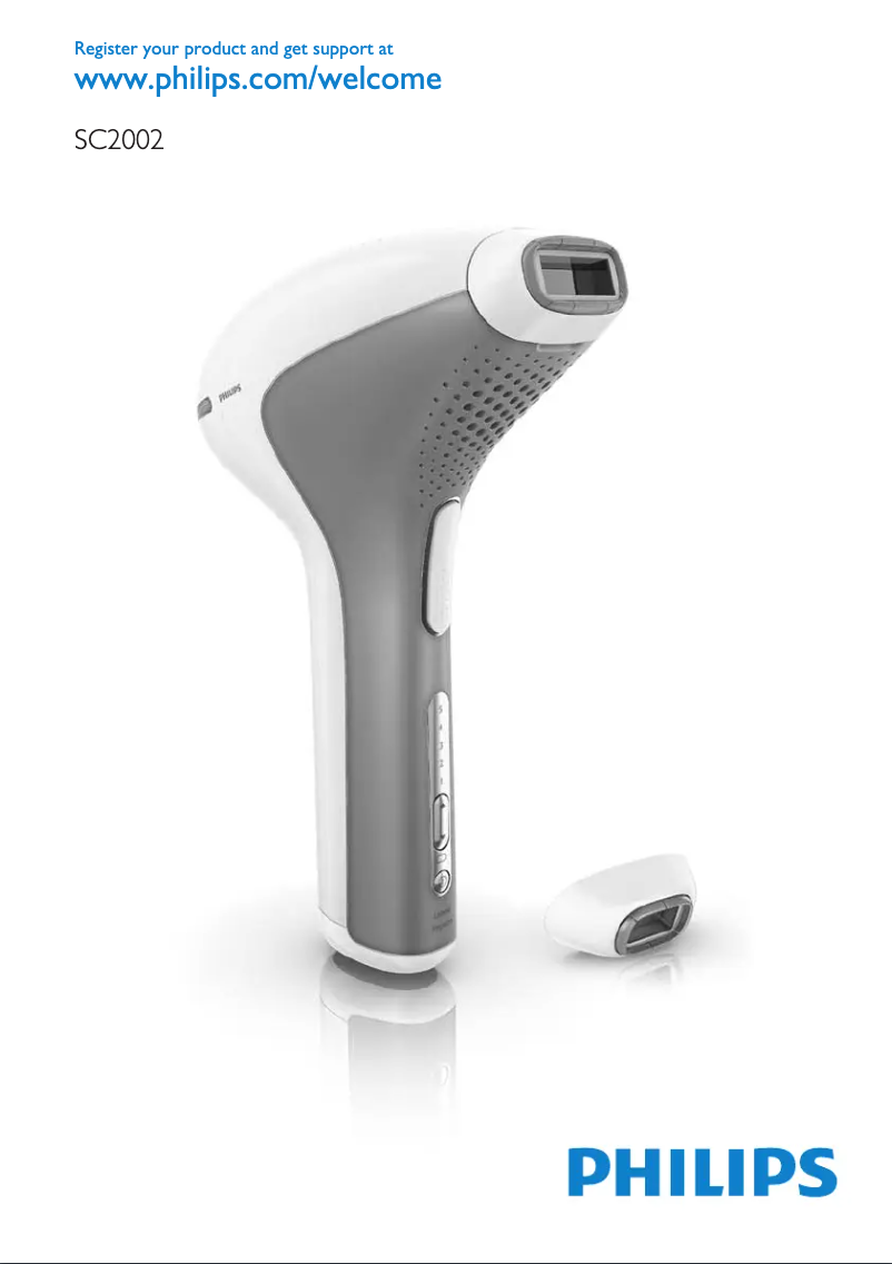 Imagen de la primera página del manual del dispositivo Lumea SC2002