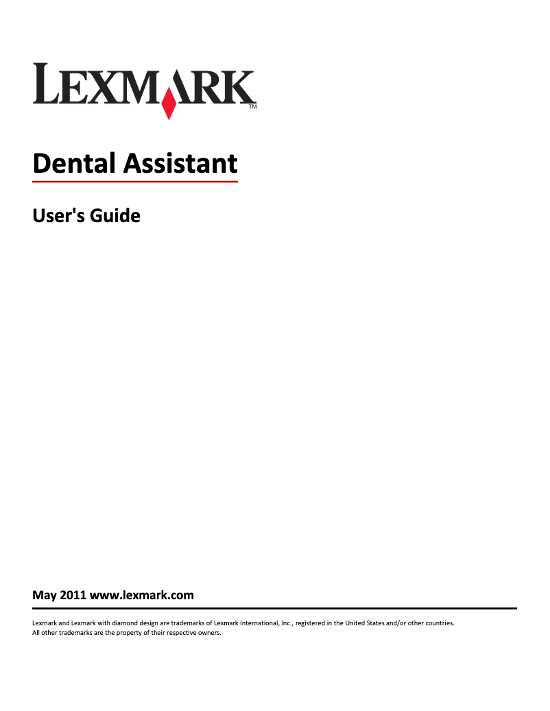 Imagen de la primera página del manual del dispositivo Dental Assistant