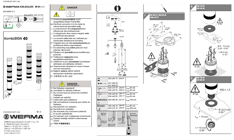 Imagen de la primera página del manual del dispositivo 634