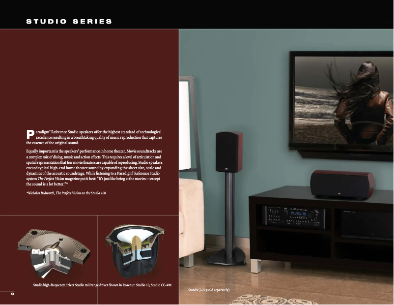 Imagen de la primera página del manual del dispositivo Studio 10 v5