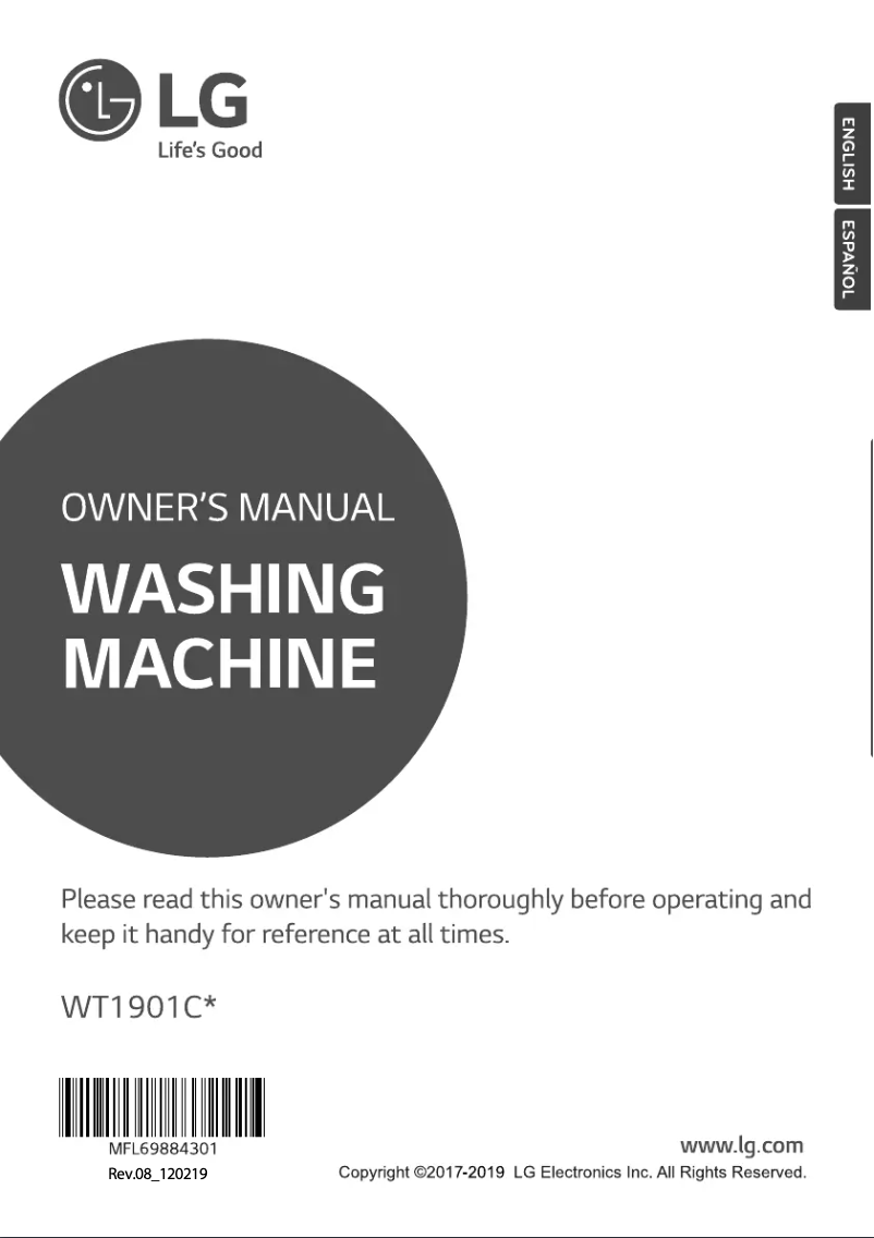 Página 1 del manual Manual de usuario LG WT1901CW