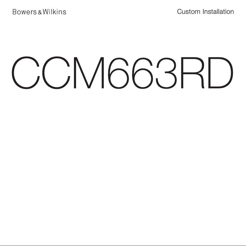 Página 1 del manual Guía de inicio rápido Bowers & Wilkins CCM663