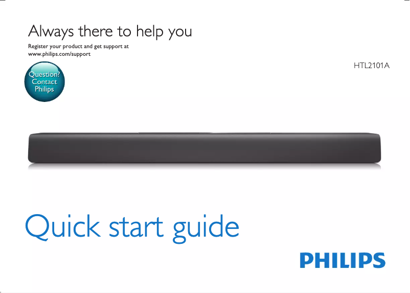 Página 1 del manual Guía de inicio rápido Philips HTL2101A