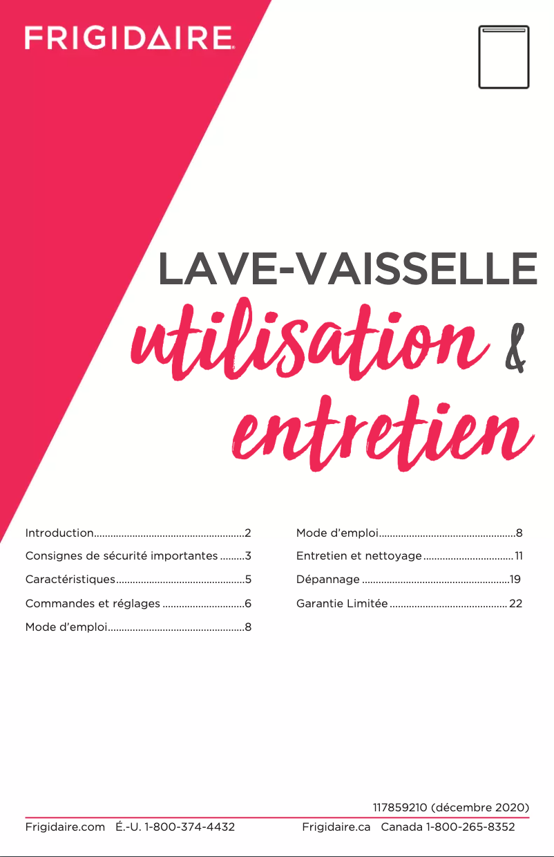 Página 1 del manual Manual de usuario Frigidaire FGID2476SF