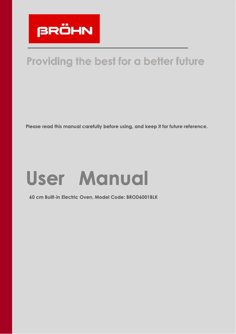Página 1 del manual Manual de usuario Bröhn BROD6001BLK