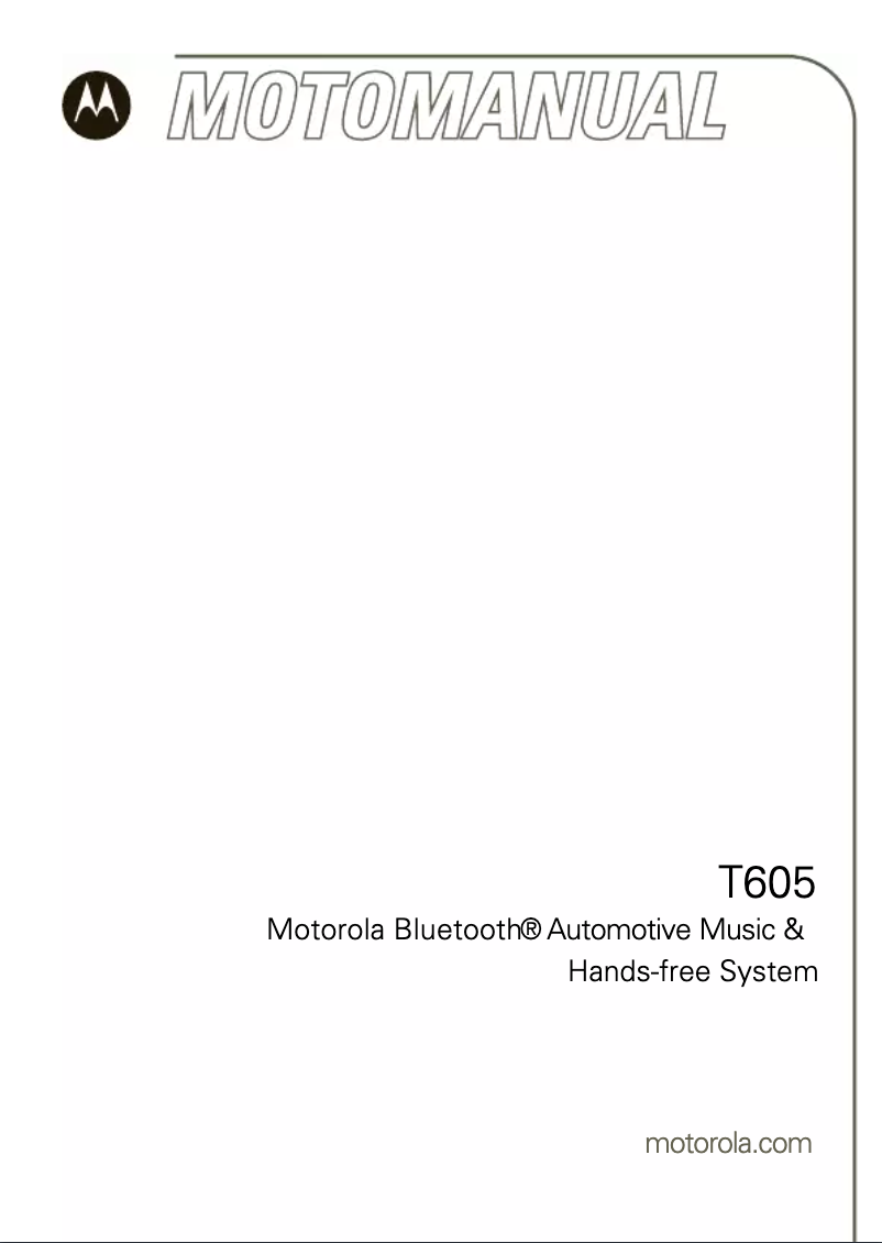 Página 1 del manual Manual de usuario Motorola Talkabout T605