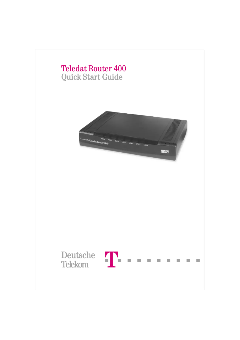 Página 1 del manual Manual de usuario T-Mobile Teledat Router 400