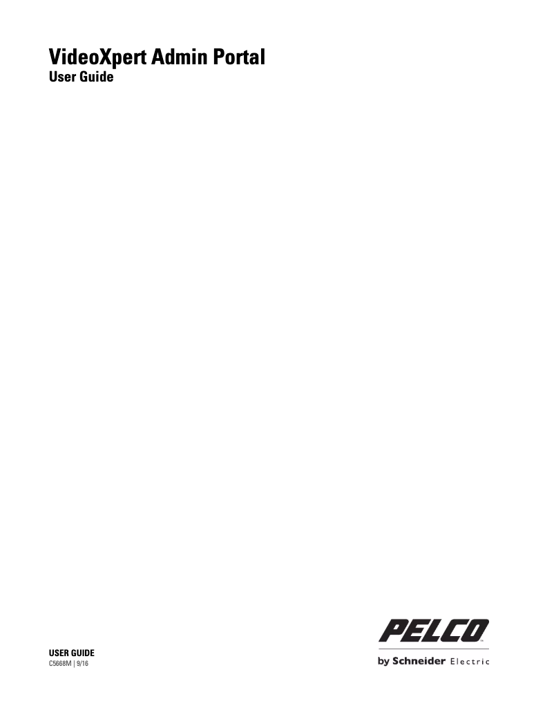 Imagen de la primera página del manual del dispositivo VideoXpert