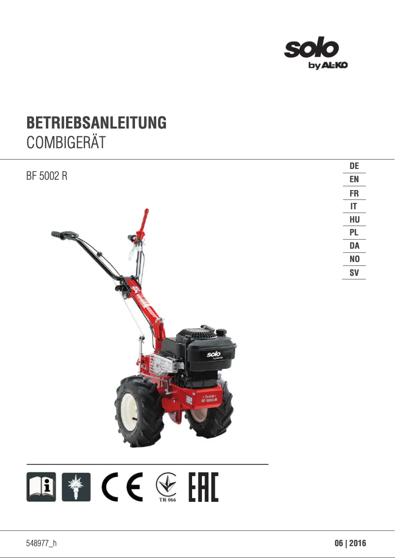 Página nº 1 - Manual de usuario Solo BF 5002