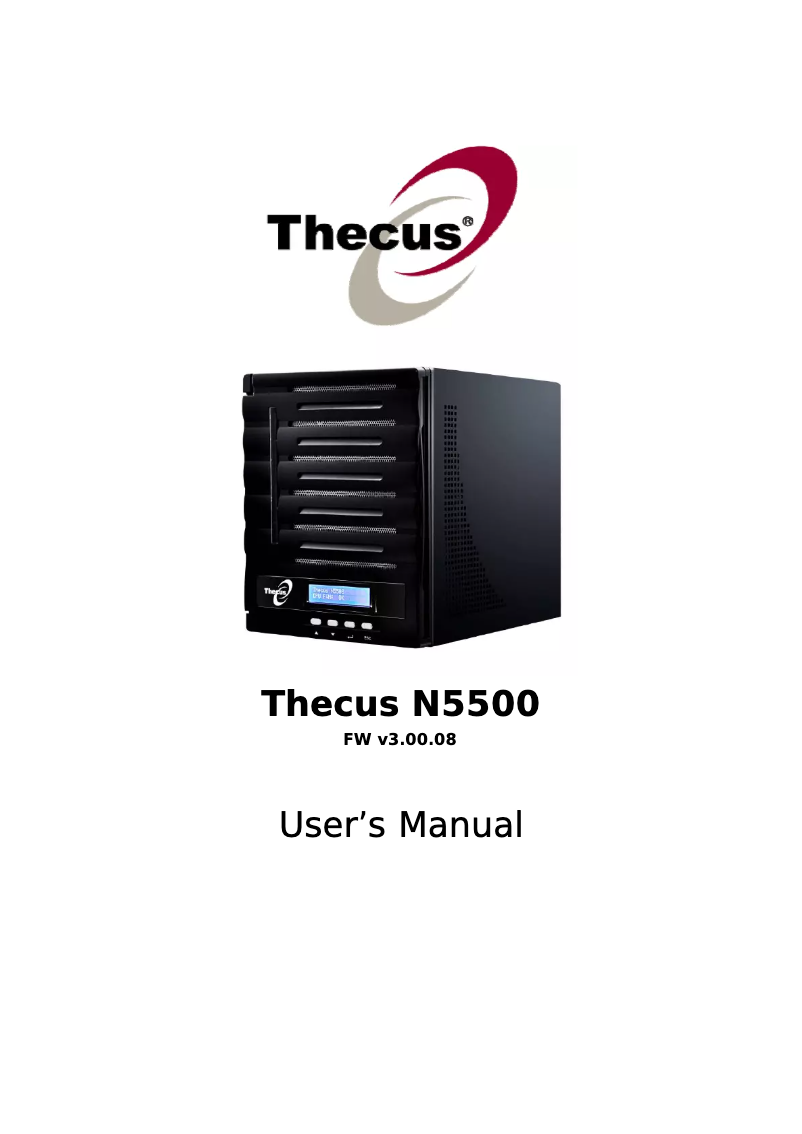 Página 1 del manual Manual de usuario Thecus N5500