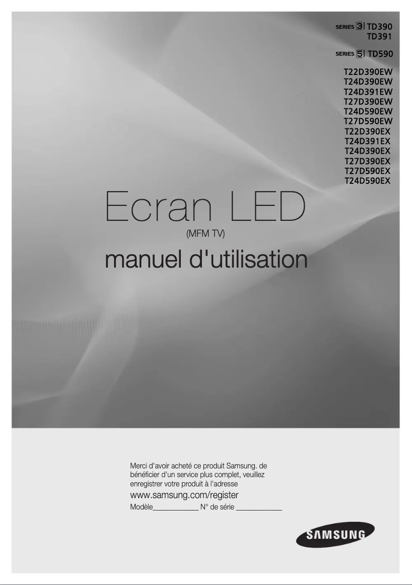 Imagen de la primera página del manual del dispositivo T22D390EW