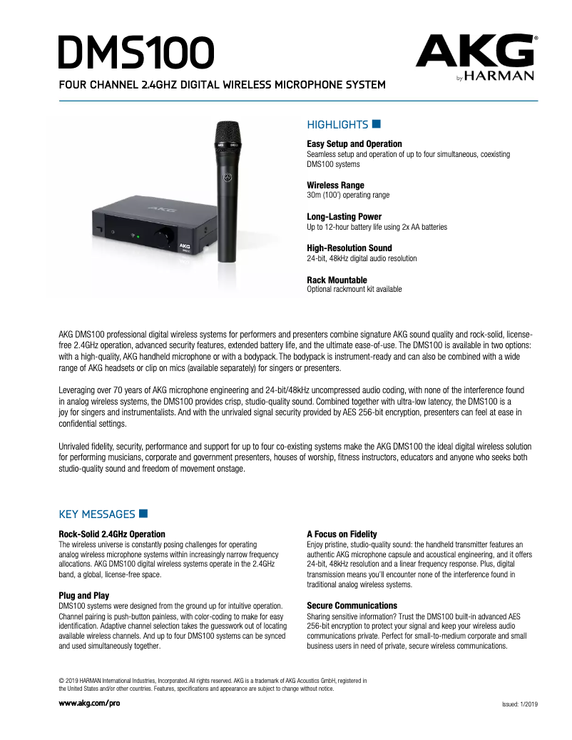 Imagen de la primera página del manual del dispositivo DMS100